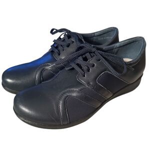 Softwalk Topeka S1363 Womens Black Oxfords Lace Ups Casual Shoes Size 8.5 EUC